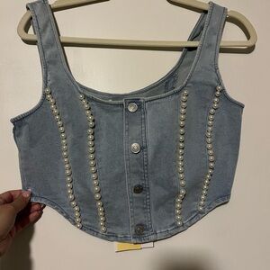 Denim Corset Top